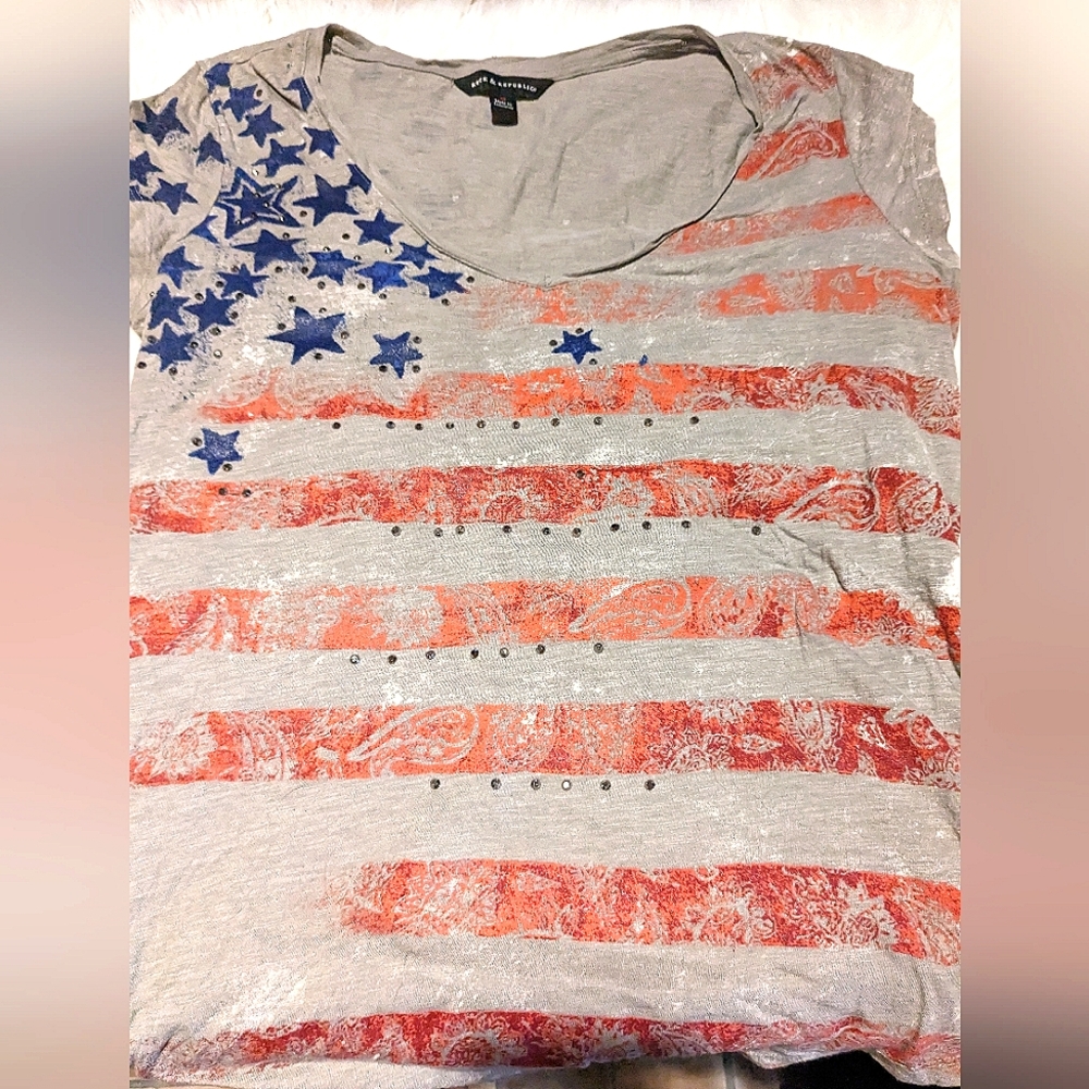 Rock and republic American flag shirt